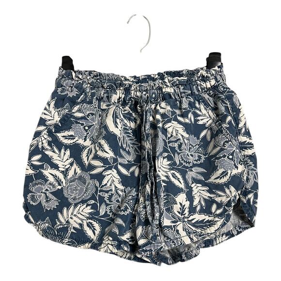 American Eagle Shorts Floral Mini XS Blue Mini Casual Preppy - Picture 1 of 4